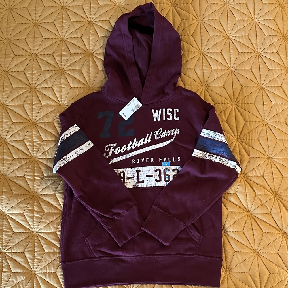New with Tags The Children's Place Maroon Football Camp Hoodie